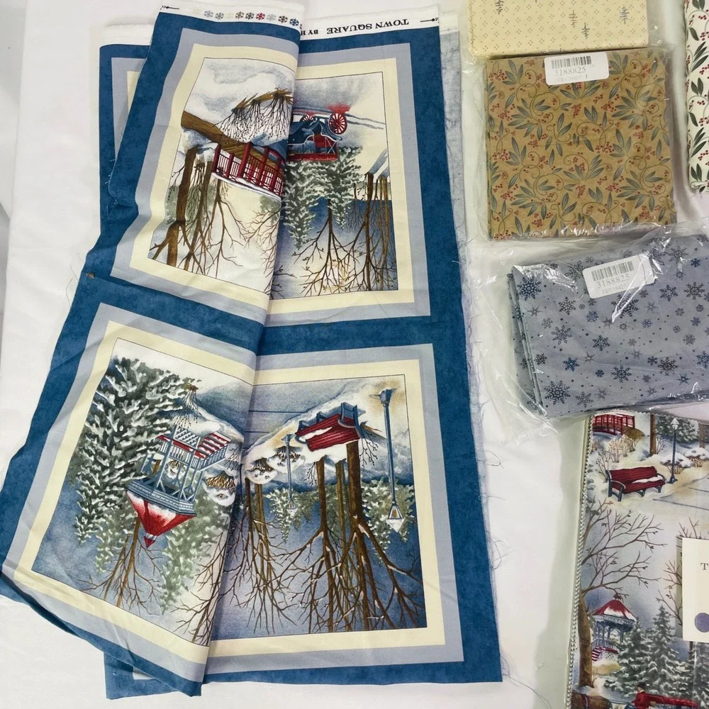 Moda‎ Town Square Fabric Bundle 9.75 yds Winter Christmas Quilt Kit Holly Taylor